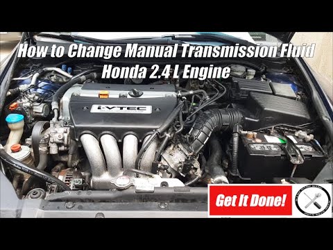 Change Manual Transmission Fluid 2.4L Honda Engine - YouTube