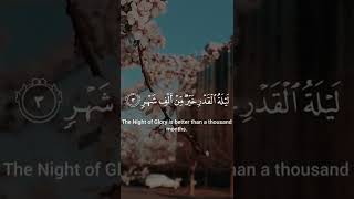 Surah Al-Qadr by Mishary Rashid Alafasy with Arabic subtitles and English Translations.#shorts