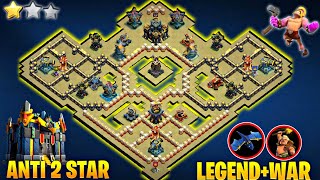 ANTI 2 STAR LEGEND, WAR BASE LINK| NEW TOWN HALL 17 PUSHING BASE WITH LINK - COC BASE LAYOUT