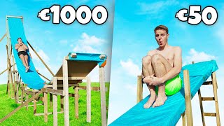 €50 vs €1000 Waterglijbaan *GLIJDEN*