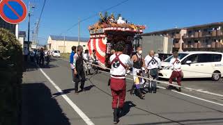 令和四年服織田神社祭典西五丁目屋台初日の様子