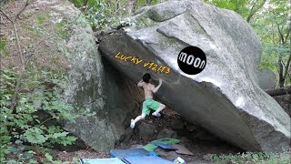 Lucky (V12/13, 8a+/b), all these years of moonboarding pay off good!!