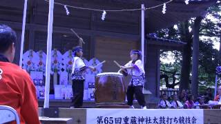 輪島キリコ太鼓　絆組　重蔵神社子供太鼓打競技会　一回戦尾崎・中川