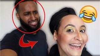 I DID MY MAKEUP HORRIBLY TO SEE HOW MY HUSBAND WOULD REACT!! *bad idea*