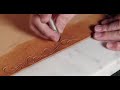 leather craft practice of leather carving レザークラフト レザーカービングの練習