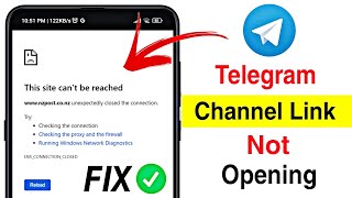 Telegram Link not working problem solve | Fix telegram link error | Channel or Group link not open