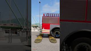 Truck vs Speedbumps and Spike Strip | BeamNG Drive  #speedbump  #beamngdrive #shorts #india #truck