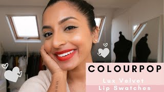 COLOURPOP LUX VELVET LIQUID LIPSTICK SWATCH + REVIEW | Jumani MUA