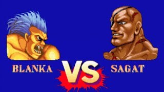 【スト２ターボ】『ブランカ vs サガット』-Blanka vs Sagat-【Street Fighter 2 Dash Turbo】