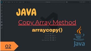 Array Copy Method in java || System.arraycopy( ) || VS-Code || Program - 02