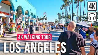 Los Angeles 4K Walking Tour - 4-hour LA Walk with Captions & Immersive Sound [4K