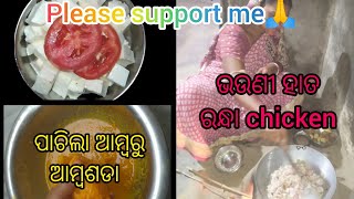 ଭଉଣୀ ହାତ ରନ୍ଧା chicken ||ପାଚିଲା ଆମ୍ବରୁ ଅମ୍ବାଶଡା|| please support me🙏||fs odia vlog 🥰