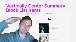 Vertically Center Summary Block List