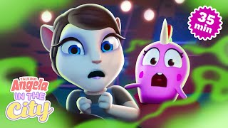 Spooky Halloween Vibes 👻🍬 Talking Angela: In The City Cartoon Compilation