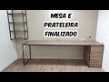 mesa e prateleira de Metalon, finalizado