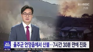 울주군 언양읍에서 산불.. 7시간30분 만에 진화 (2022.03.07/뉴스투데이/울산MBC)