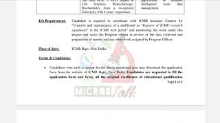 ICMR research scientist requirements | high salary job | Walk in interview