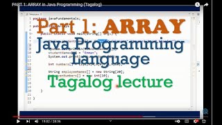 PART 1: ARRAY in Java Programming (Tagalog)