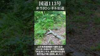 【#shorts】弁当沢トンネル建設前の旧道を歩く（2022年版）｜国道113号｜山形県西置賜郡小国町沼沢｜2022年7月下旬【探索動画】