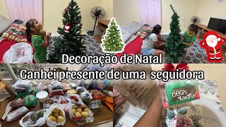 COMPRAS DE REPOSIÇÃO//GANHEI PRESENTE DE UMA SEGUIDORA//COMPREI E MONTAMOS NOSSA ARVORE DE NATAL 🎄 😊