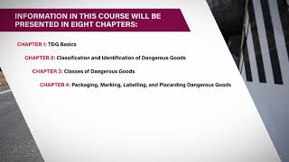 TDG - Transportation of Dangerous Goods Canada:  Course Preview