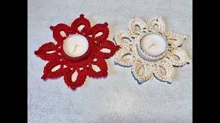 Tuto bougeoir fleur au crochet