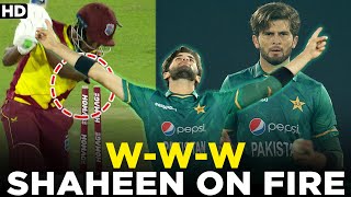 Shaheen Shah Afridi is on Fire 🔥 | 3️⃣ Wickets in 1️⃣ Over | Pakistan vs West Indies | PCB | MK2A