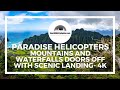 Doors-Off Flight over Oahu's Mountains and Waterfalls with Paradise Helicopters in 4K