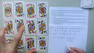 EXAMPLE: Conditional probabilities with cards