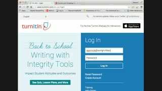 Turnitin.com Creating Classes