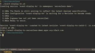 OpenShift Serverless Eventing: A 5 minute introduction and demonstration