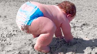Top Funniest Babies On The Beach - Funny s || Just Laugh