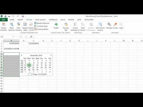 Easily insert and edit dates in Excel with the Popup Calendar