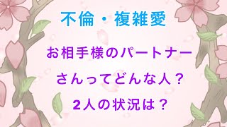 不倫・複雑愛　　お相手様のパートナーさんってどんな人？　2人の状況は？