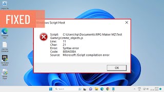 How To Fix Windows Script Host Syntax Error Code 800a03ea Microsoft Jscript Compilation Error(FIXED)