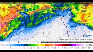 🌀 آخر تحديثات مسار المنخفض  المرتقب حسب النموذج الأوروبي 🌀