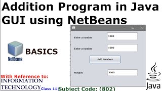 Simple Addition Program in Java GUI - NetBeans | Beginners Java | ARBX CodeX 2020