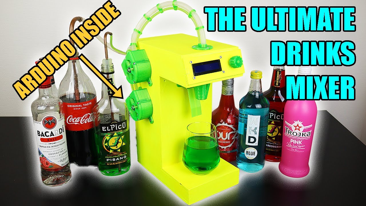 3D Printed Ultimate Drinks Mixer (Arduino Cocktail Maker) - YouTube