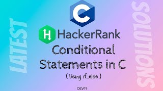 #6.1 Conditional Statements in C | HackerRank C Solutions Latest | #cprogramming #coding #cpp #506