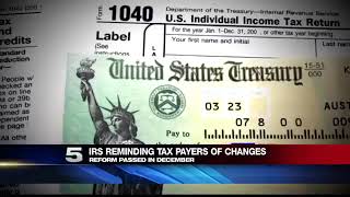 IRS Reminded Taxpayers of Changes