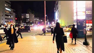 Fukuoka City Walking Tour 4k✨🌌 Gofuku-machi Reisen machi Gion to Hakata station💖