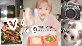 11月VLOG🎂用粉色头发迎接生日 | 新相机XT4 | 感恩节的大火鸡 |SKYE