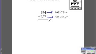 Addition, traditional method (standard algorithm) 3 digits plus 3 digits