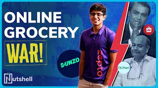 Are Zepto, Dunzo killing Dmart & JioMart? | Indian Online Grocery | Nutshell