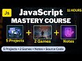JavaScript Full Course in Hindi 2026 | Beginner to Advanced | 5 Projects + 2 Games + Notes