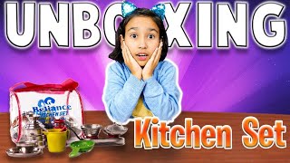 Kitchen set unboxing  | Cooking Game in Hindi | Mini Utensils Indian Kitchen Set | LearnWithPari