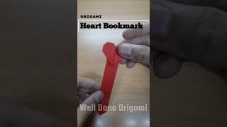 How to make a paper Bookmark - Origami Heart #SHORTS