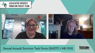 TAASA Talks Sexual Assault Survivor Task Force \u0026 the Legislature 4.30.21