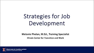 Strategies for Job Development