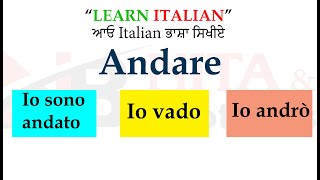 Verbo Andare | Passato - Presente - Futuro | Learn Italian with Nita and brothers